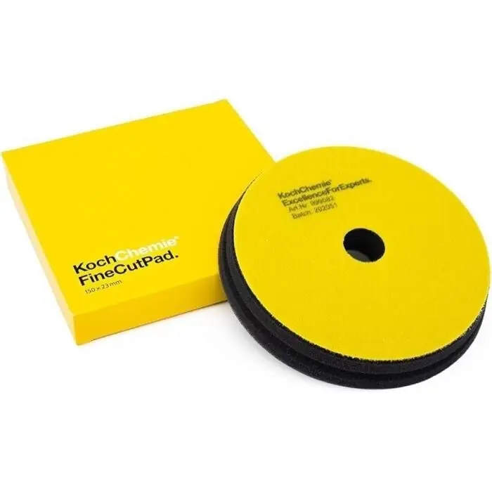 Odeslání Ihned Leštící pěnový kotouč Koch Fine Cut žlutý 126x25 mm, středně tvrdý