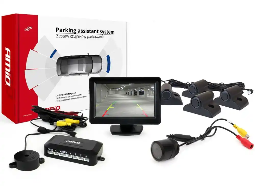 Vrácení Zdarma Parkovací senzory AMIO TRUCK s kamerou HD-301-IR a TFT displejem 4.3"