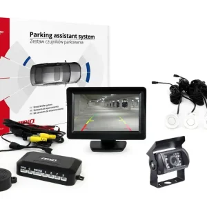 Pouze Dnes Parkovací senzory s kamerou AMIO HD-501-IR a TFT displejem 4.3", bílé