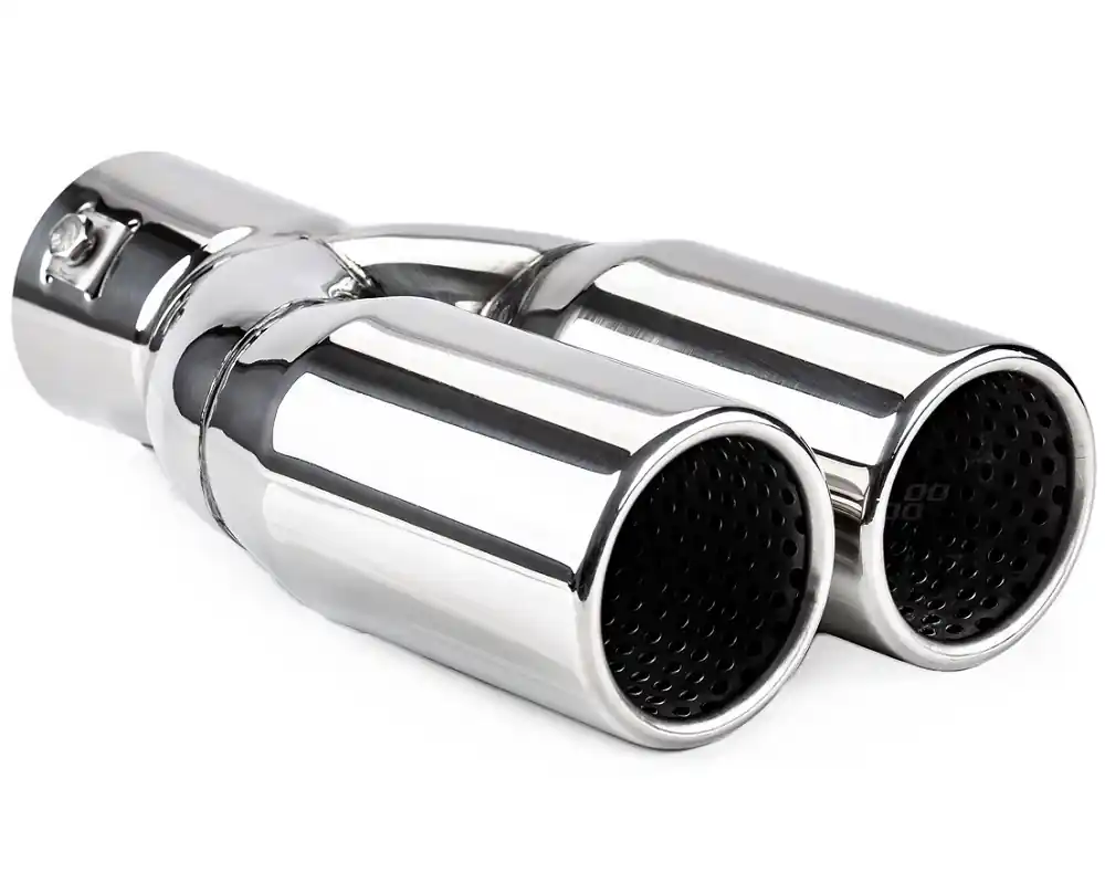 Aktuální Dvojitá koncovka výfuku AMIO MT 004, 2x Ø 63 mm, kulatá