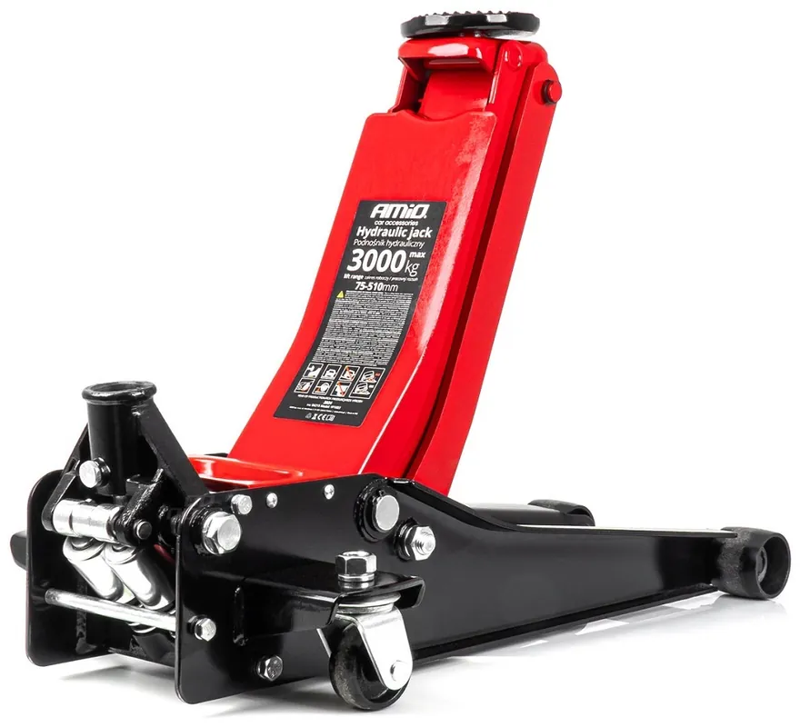 Hydraulický nízký pojízdný zvedák AMIO, nosnost 3000 kg, 75 - 510 mm Sleva