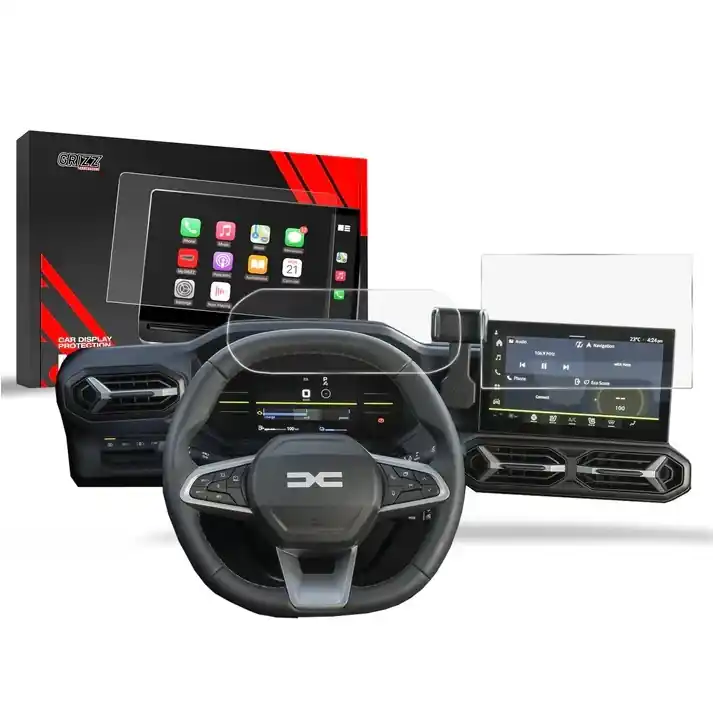 Matné fólie na displej GRIZZ Protector 2v1 pro Dacia Spring Facelift (od roku 2024>) - displej 10" Bezpečná Platba