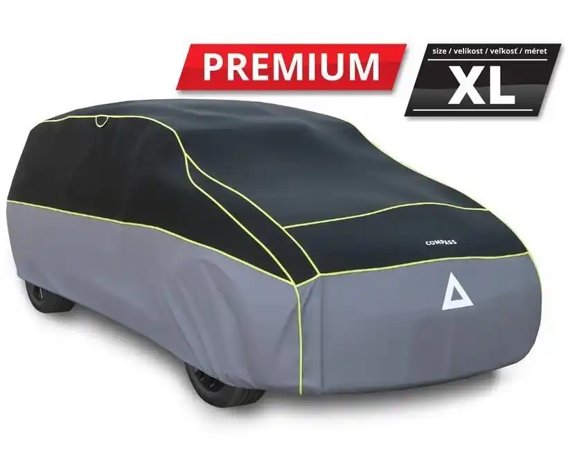 Plachta na auto proti kroupám COMPASS PREMIUM XL (530 x 177 x 119 cm) s bočním krytím Víkendová Akce