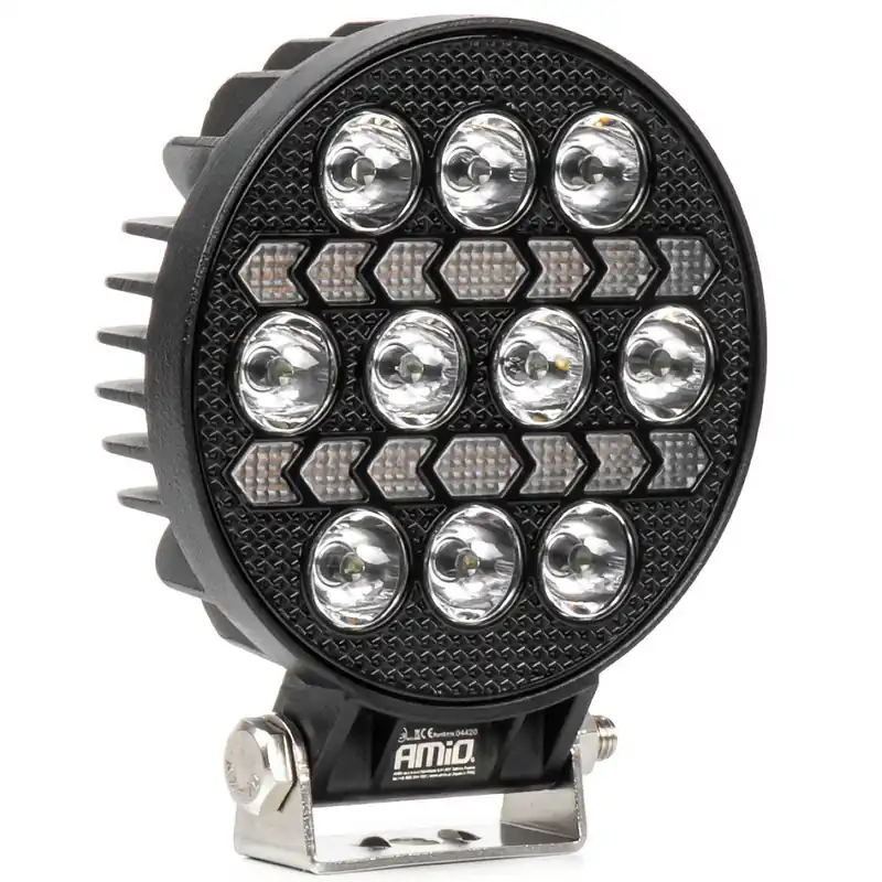 LED pracovní světlo 3000 LM 45W Ø 110x38 mm s oranžovým výstražným světlem AMIO Levný