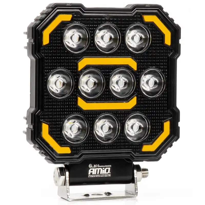 Hit Sezóny LED pracovní světlo 3000 LM 48W 110x110x38 mm + výstražné oranžové LED AMIO