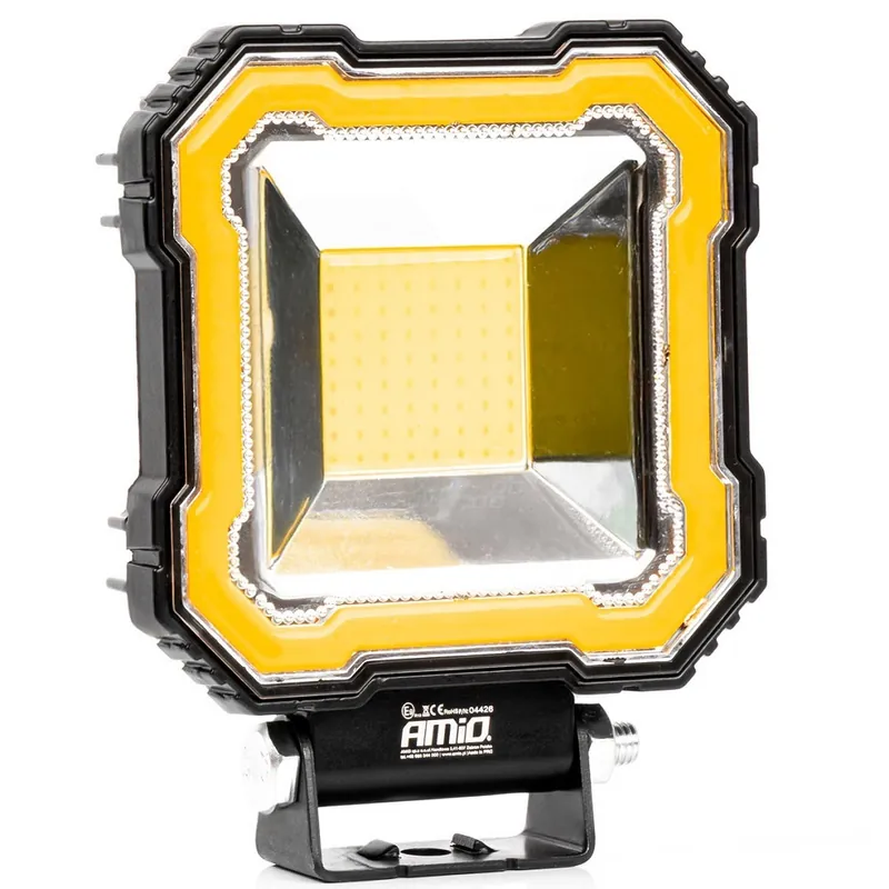 LED pracovní světlo 3600 LM 48W 110x110x38 mm bílo oranžové AMIO Vysoce Kvalitní