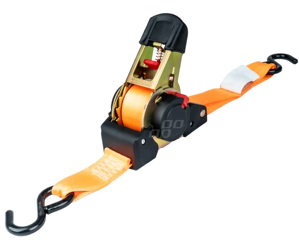 Výprodej Samonavíjecí upínací popruh s račnou AMIO 1000 kg 4 metry x 38 mm S-TYPE