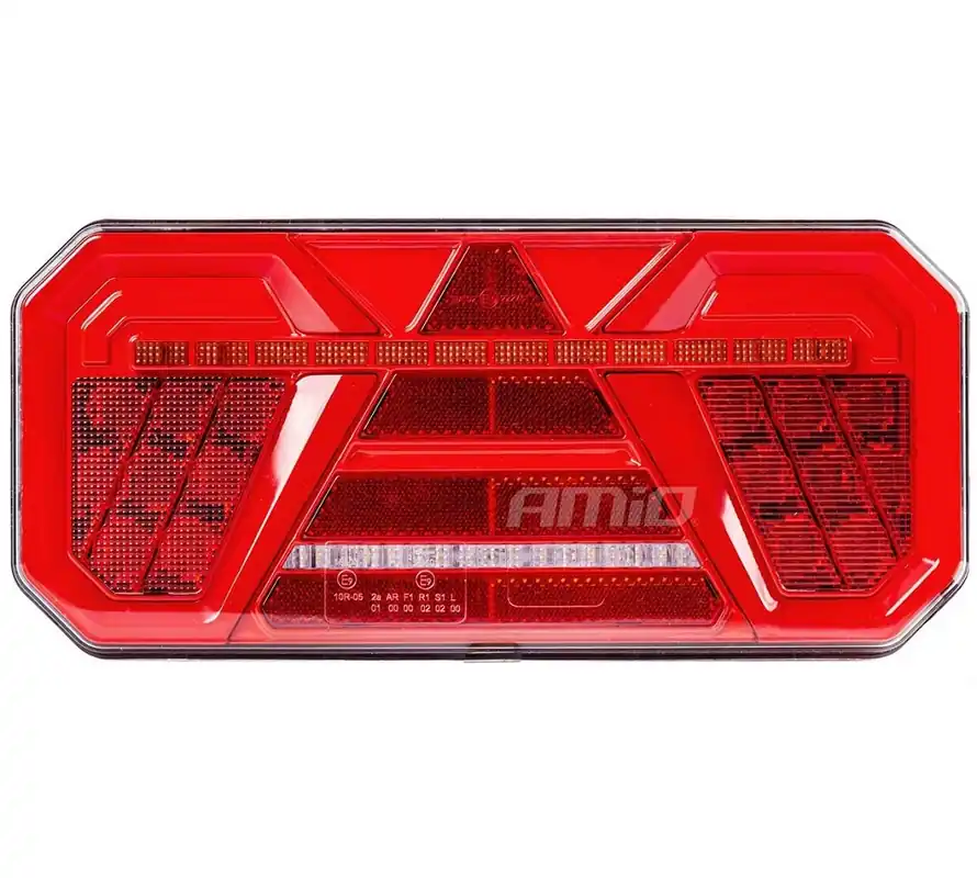 LED dynamické světlo na přívěsy AMIO, 5 funkcí, 305x140 mm, levé Novinka