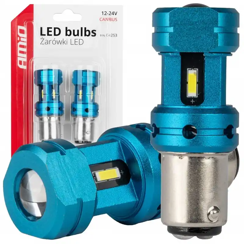 CAN-BUS LED žárovky BAY15D P21/5W, 4 SMD LED, bílé, 2 ks AMIO Hit Sezóny