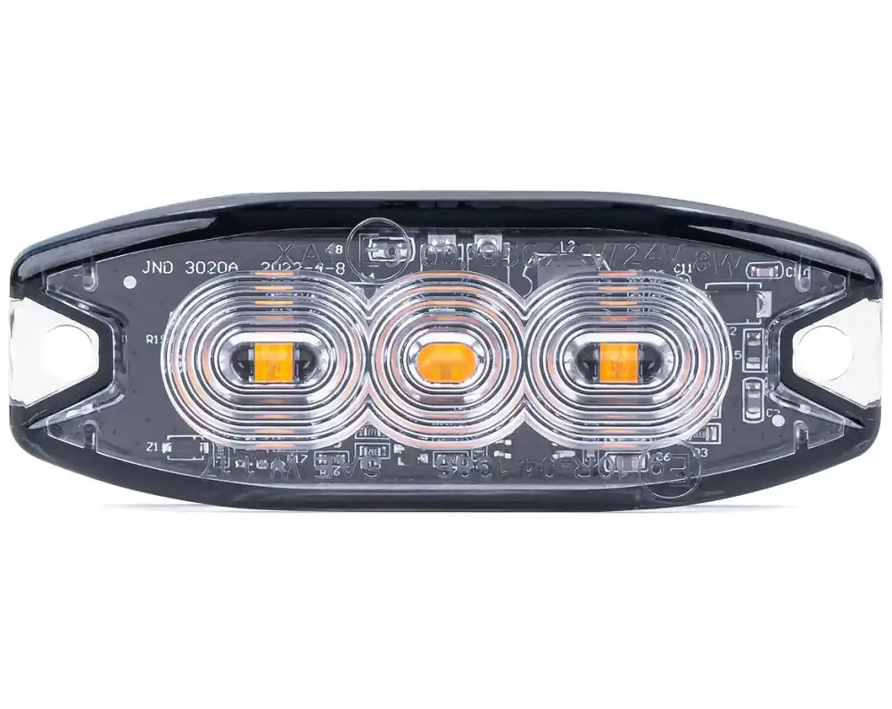 Značkový LED predátor na auto 3 LED 12-24V, oranžový, 82x30x8 mm AMIO