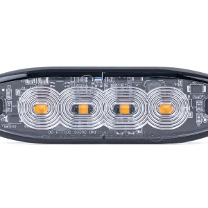 Časově Omezené LED predátor na auto 4 LED 12-24V, oranžový, 100x30x9 mm AMIO