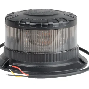 Nová Kolekce LED šroubovací maják 12/24V, 16 LED, oranžový, bílý kryt, do těžkého provozu AMIO