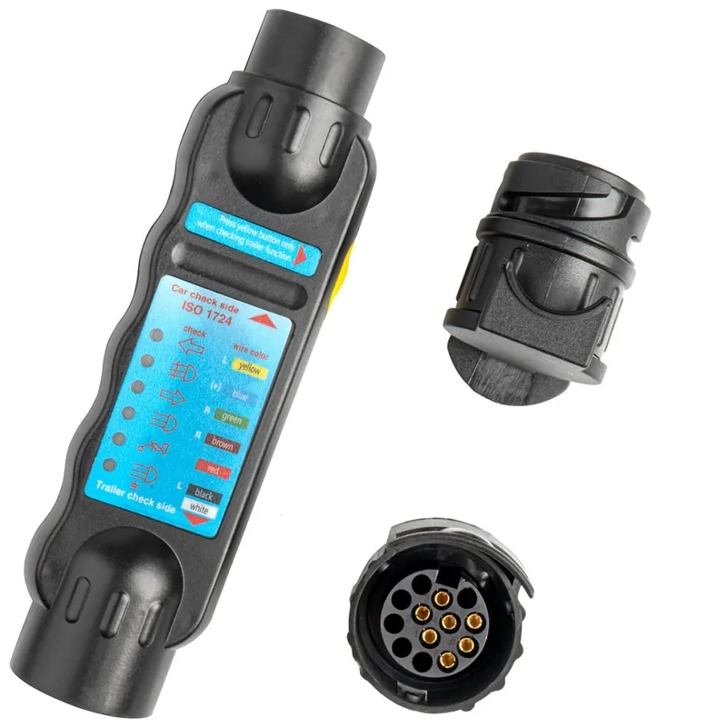 LED tester 7 pólových zásuvek tažného zařízení s redukcemi 7/13 PIN AMIO Akční Nabídka