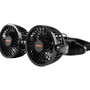 Výprodej Ventilátor do auta 12V 100 mm na klips, dvojitý AMIO