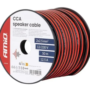 Nejprodávanější Dvoužilový reproduktorový kabel AMIO 2x2,5 mm² (50 m)