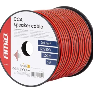 Dvoužilový reproduktorový kabel AMIO 2x1 mm² (100 m) Expresní Doručení