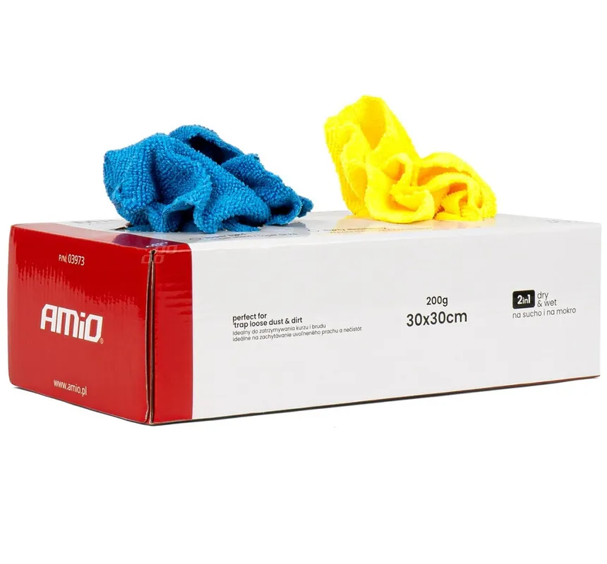 Top Prodej Sada 30 ks mikrovláknových utěrek AMIO 30x30 cm 200 g/m², na interiér a exteriér