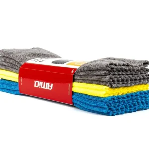 Dokud Zásoby Vydrží Sada 12 ks mikrovláknových utěrek AMIO 35x35 cm 250 g/m², na interiér a exteriér