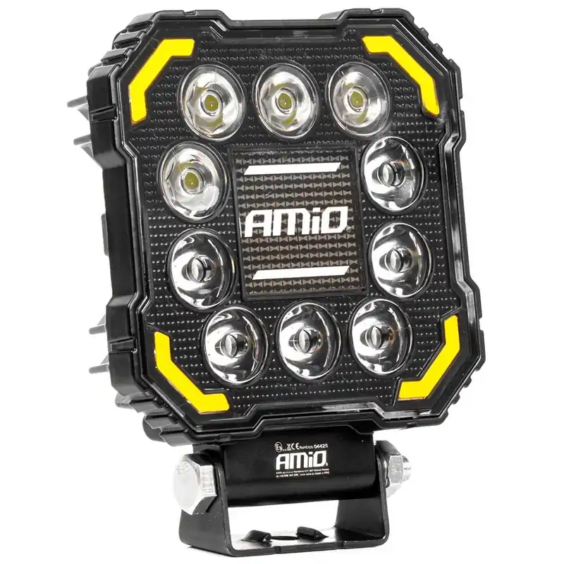 LED pracovní světlo 3000 LM 48W 110x110x38 mm + výstražné oranžové LED AMIO Akční Nabídka