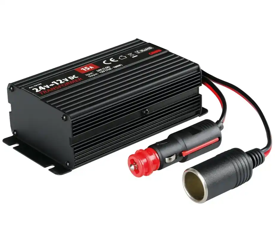 Měnič napětí z 24V > 12V 15A 180W s CL konektorem LAMPA Rychlé Dodání