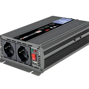 Speciální Cena Měnič napětí z 12V > 230V 1000W trvalý vstupní výkon + USB výstup LAMPA