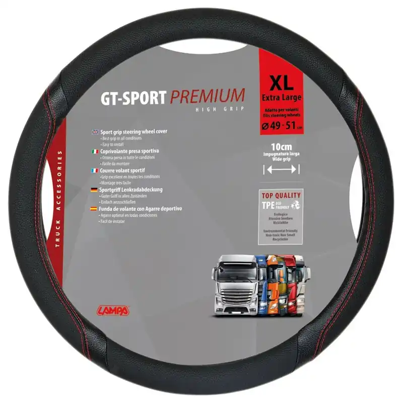 Speciální Cena Potah volantu 49 - 51 cm LAMPA GT-SPORT PREMIUM XL