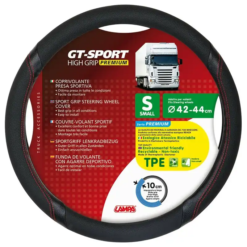 Zlevněný Potah volantu 42 - 44 cm LAMPA GT-SPORT PREMIUM S