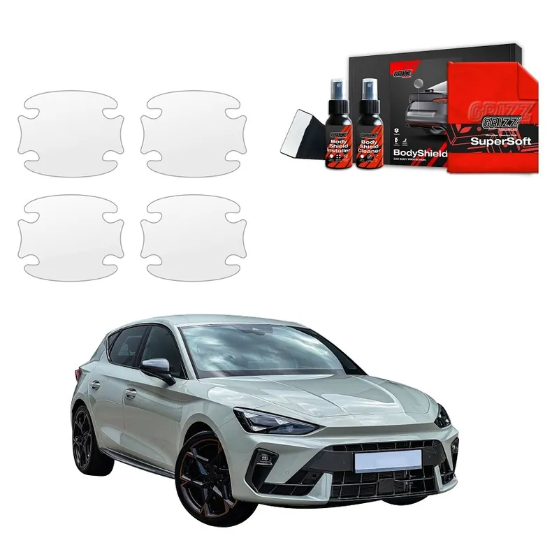Vysoce Kvalitní Ochranné fólie pod kliky Cupra Leon Hatchback (od roku 2024>) GRIZZ Protector, 4 ks