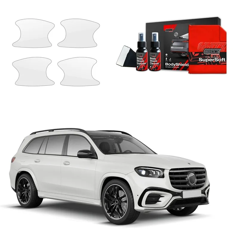 Bezpečná Platba Ochranné fólie pod kliky Mercedes Benz GLS X167 (od roku 2023>) GRIZZ Protector, 4 ks