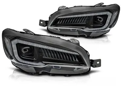 SUBARU WRX 2014-2022 - přední LED světla TUBE LIGHT černá Výhodná Nabídka