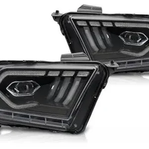FORD MUSTANG 2010-2013 - přední LED světla ČERNÁ DRL Akční Nabídka