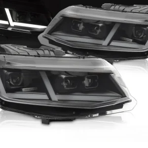 CHEVROLET CAMARO 2016-2018 - přední světla FULL LED ČERNÁ Akční Nabídka