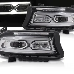 DODGE CHARGER 2014-2023 - přední FULL LED světla chromová Akce