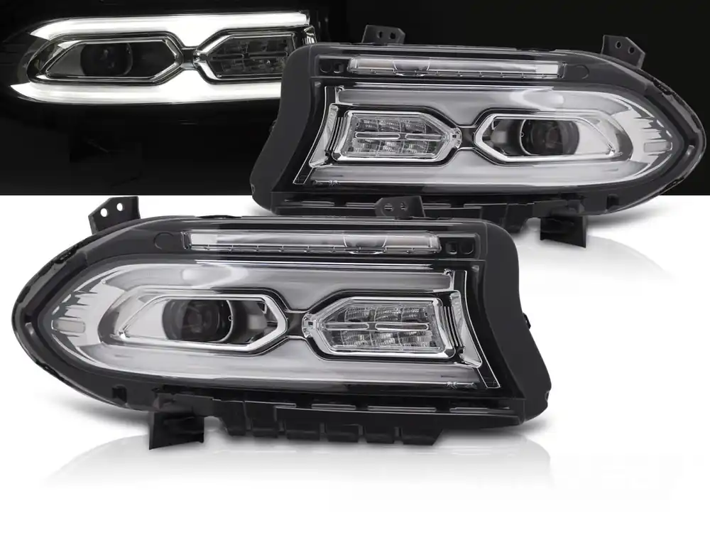 DODGE CHARGER 2014-2023 - přední FULL LED světla chromová Akce