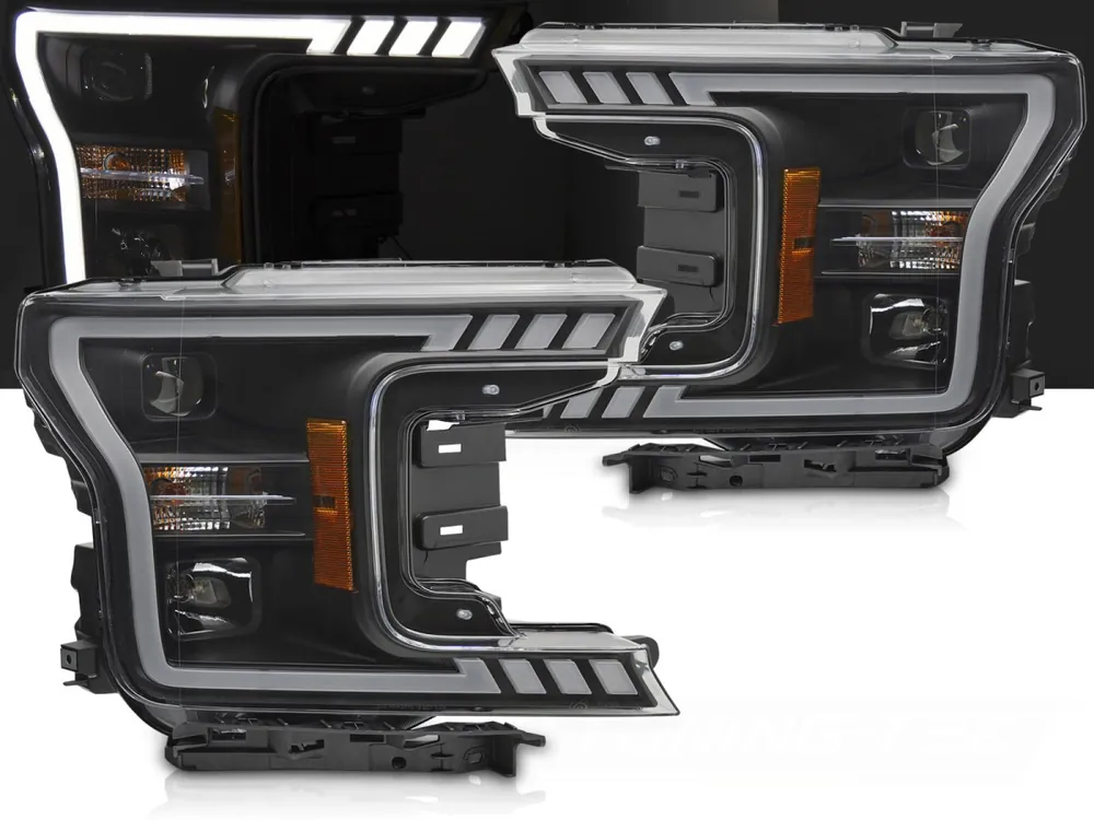 FORD F150 MK 13 2017-2020 - přední světla TUBE ČERNÁ Značkový