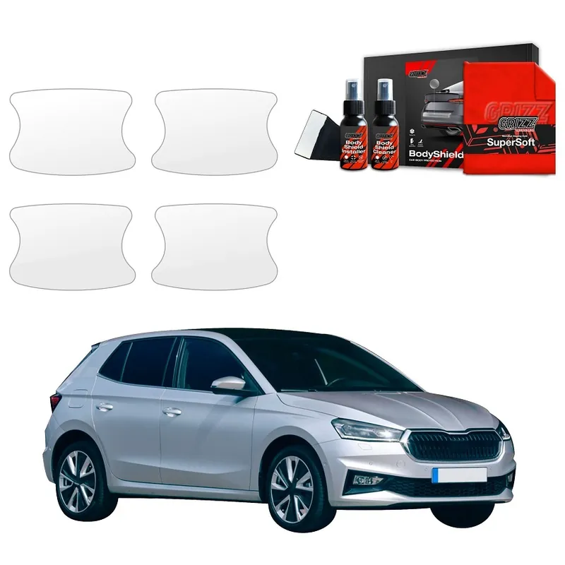 Ochranné fólie pod kliky Škoda Fabia IV (od roku 2021>) GRIZZ Protector, 4 ks Ověřený