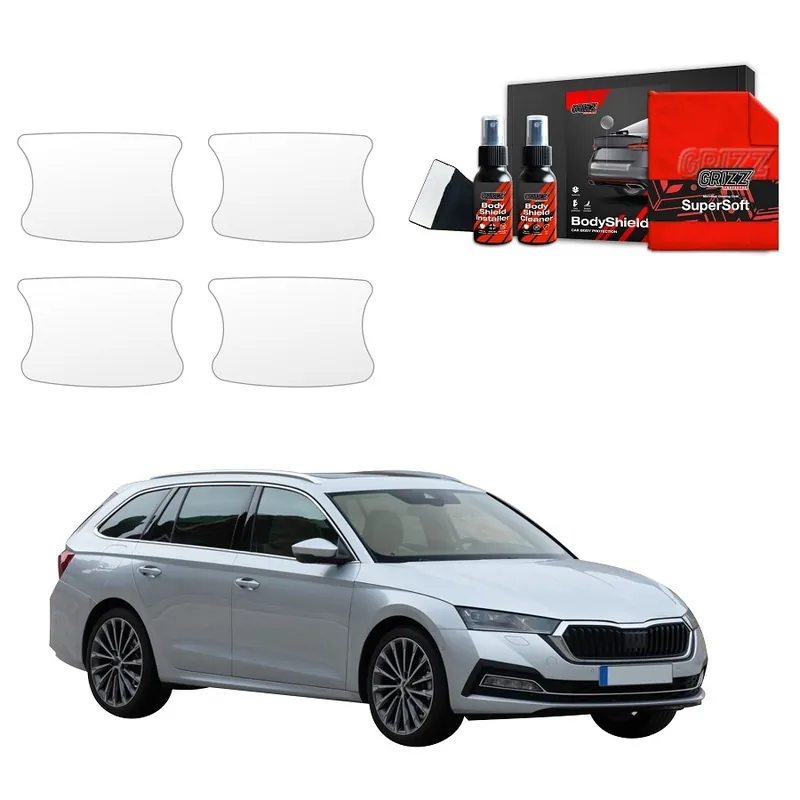 Ochranné fólie pod kliky Škoda Octavia IV Combi (2020 - 2024) GRIZZ Protector, 4 ks Výhodná Nabídka