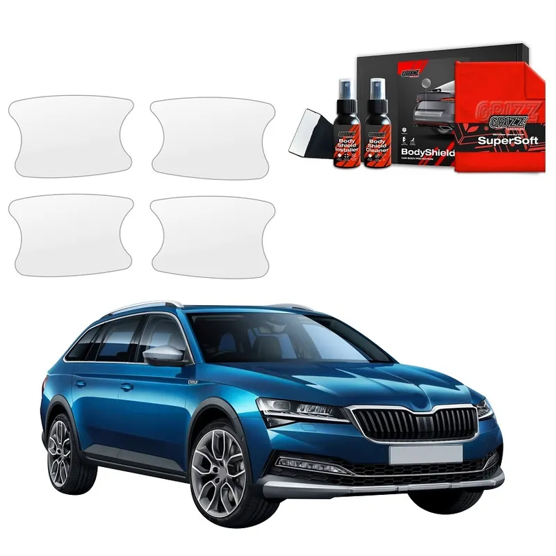 Ochranné fólie pod kliky Škoda Superb III Combi (2019 - 2024) GRIZZ Protector, 4 ks Cenová Bomba