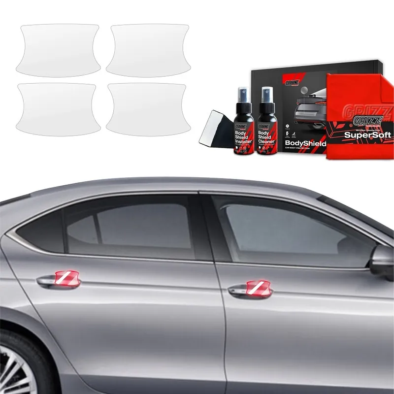 Časově Omezené Ochranné fólie pod kliky Škoda Superb IV Liftback (od roku 2024>) GRIZZ Protector, 4 ks