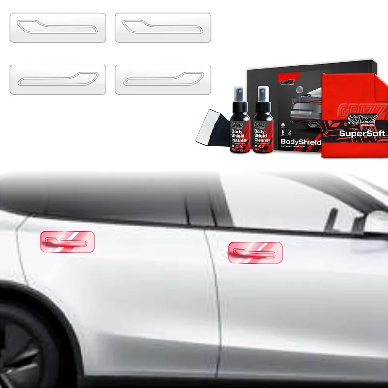 Nejprodávanější Ochranné fólie pod kliky Tesla Model Y Juniper (od roku 2025>) GRIZZ Protector, 4 ks