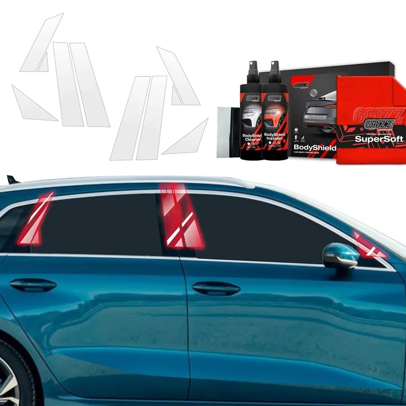 Ochranné fólie na sloupky Audi A3 Sportback (2020 - 2023) GRIZZ Protector, 8 ks Nejprodávanější