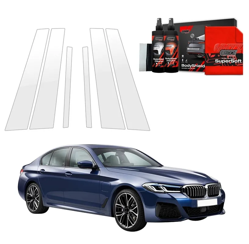 Nejprodávanější Ochranné fólie na sloupky BMW 5 G30 Sedan (2023) GRIZZ Protector, 6 ks