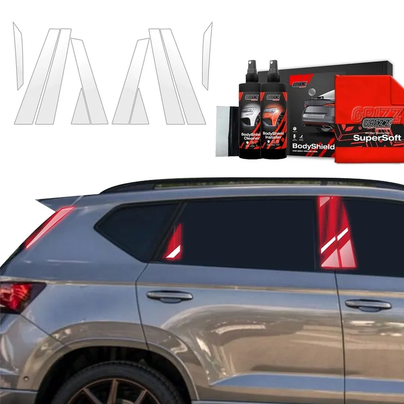 Nejlepší Cena Ochranné fólie na sloupky Cupra Ateca (od roku 2020>) GRIZZ Protector, 8 ks