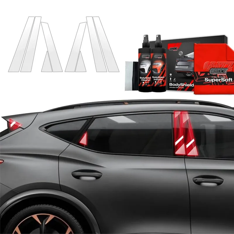 Ochranné fólie na sloupky Cupra Formentor (2020 - 2024) GRIZZ Protector, 8 ks Poslední Šance