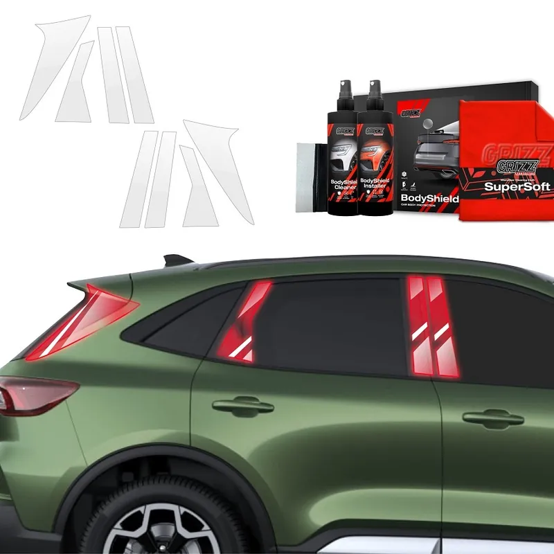 Ochranné fólie na sloupky Ford Kuga III Facelift Titanium (od roku 2024>) GRIZZ Protector, 8 ks Přímo Od Výrobce