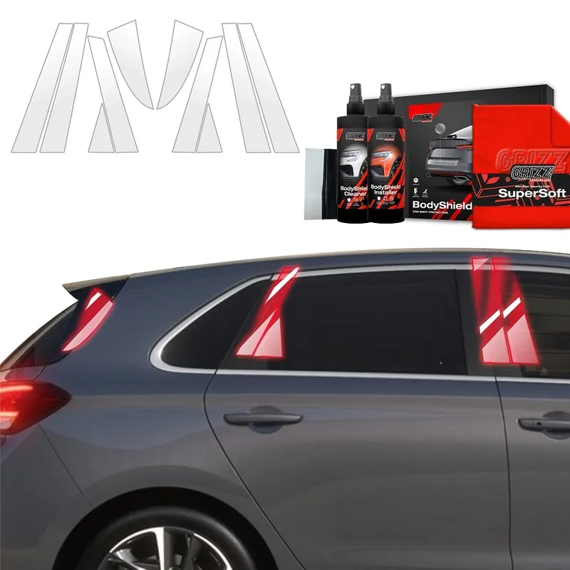 Levný Ochranné fólie na sloupky Hyundai i30 III Hatchback Facelift (od roku 2020>) GRIZZ Protector, 10 ks