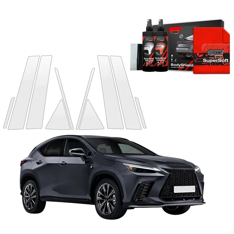 Tovární Cena Ochranné fólie na sloupky Lexus NX II (od roku 2021>) GRIZZ Protector, 10 ks