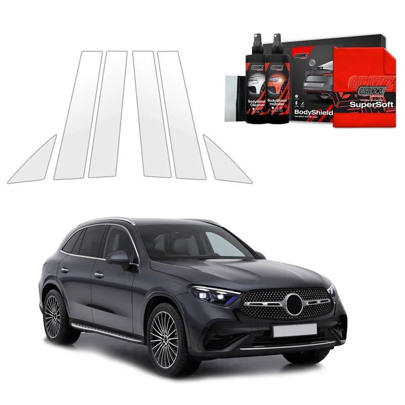 Značkový Ochranné fólie na sloupky Mercedes Benz GLC II X254 (od roku 2022>) GRIZZ Protector, 6 ks
