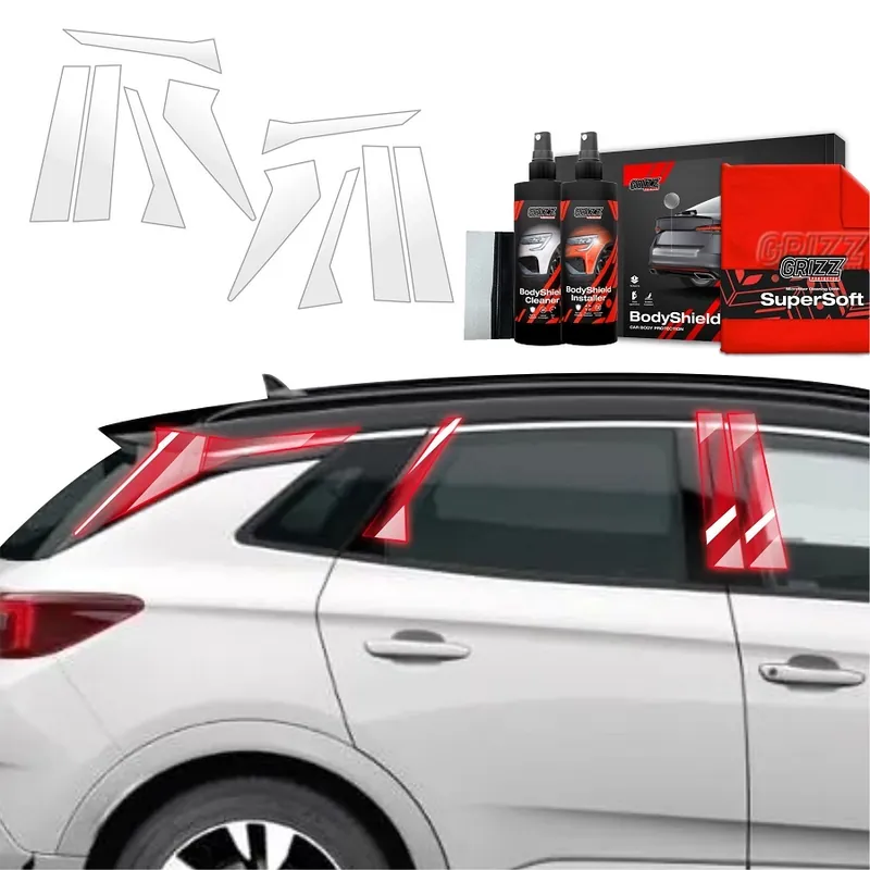 Zlevněný Ochranné fólie na sloupky Opel Grandland Facelift (2021 - 2024) GRIZZ Protector, 10 ks