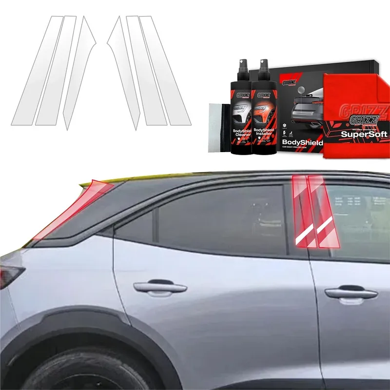 Ochranné fólie na sloupky Opel Mokka B (od roku 2020>) GRIZZ Protector, 6 ks Cenově Výhodný